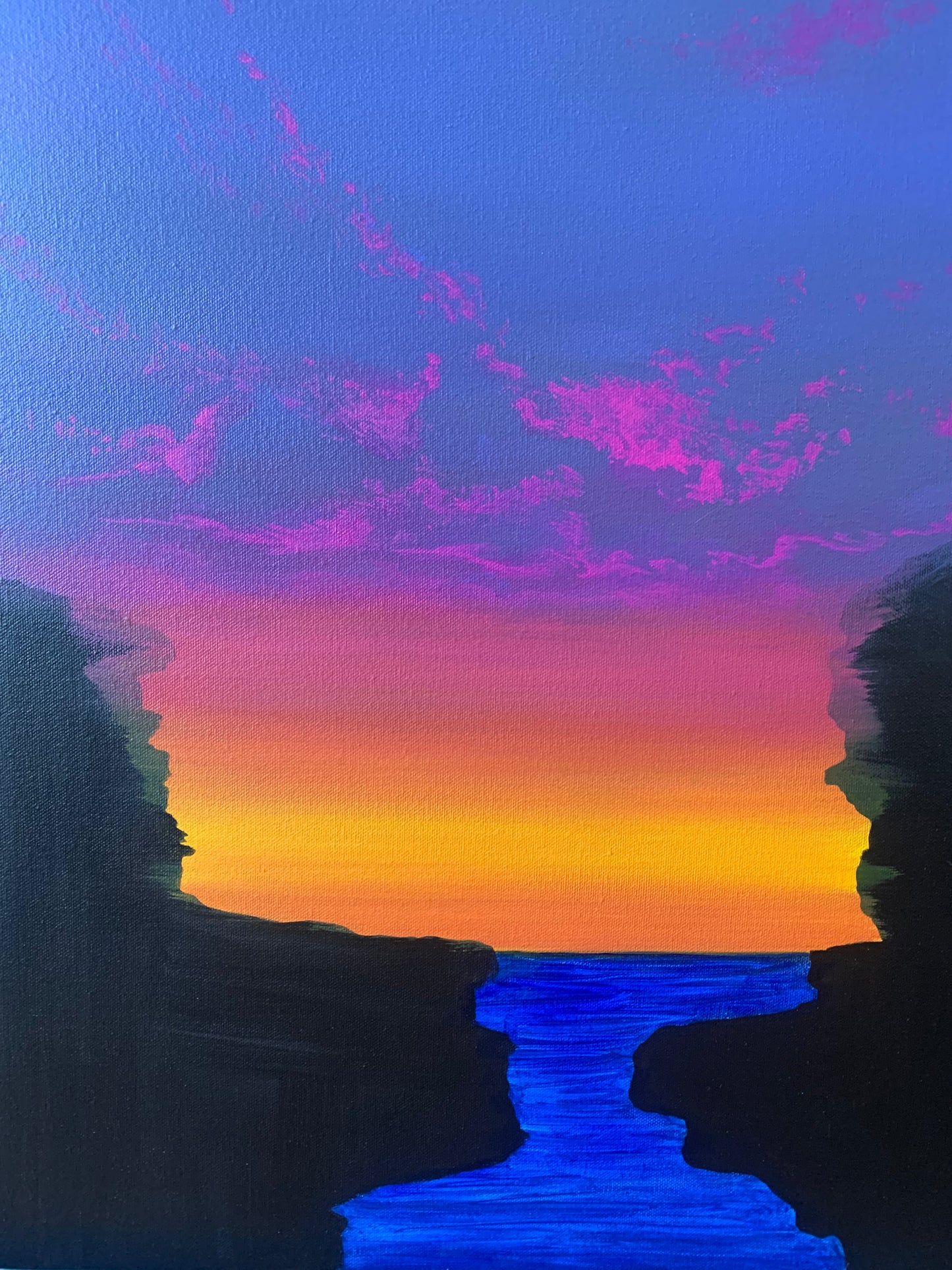 ORIGINAL PAINTING . "Fossil Rocks" . 2025